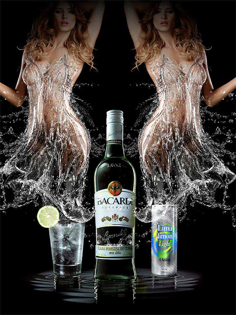 retoque fotografico bacardi
